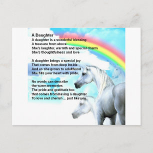 unicorn - Daughter Poem Postcard