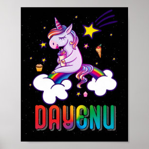 unicorn Dayenu Passover Song Pesach Seder Dinner Poster