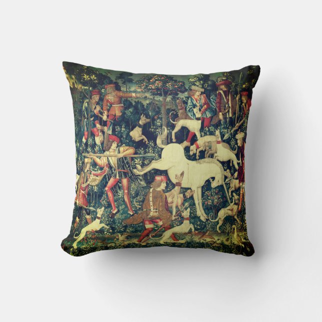 UNICORN DEFENDS ITSELF,Other Animals Green Cushion (Front)