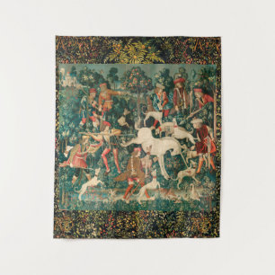 UNICORN DEFENDS ITSELF,Other Animals Green Tapestry