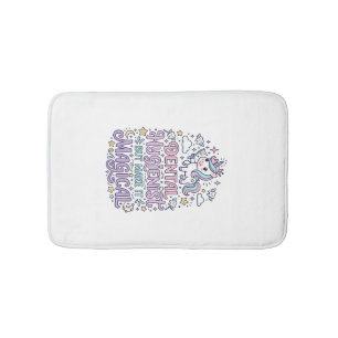 Unicorn Dental Hygienist but Make It Magical Cute Bath Mat