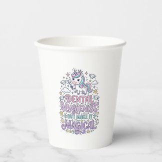 Unicorn Dental Hygienist but Make It Magical Cute  Paper Cups