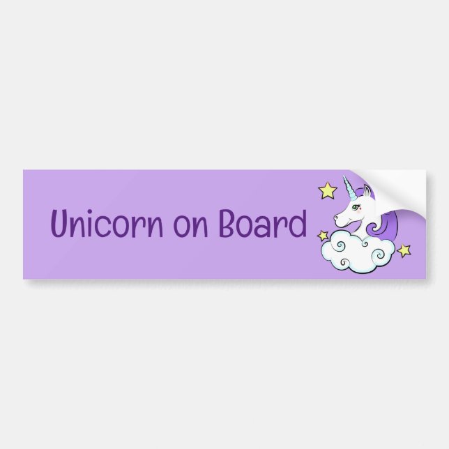 Unicorn Design  Bumper Sticker (Front)