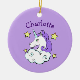 Unicorn Design Ceramic Ornament