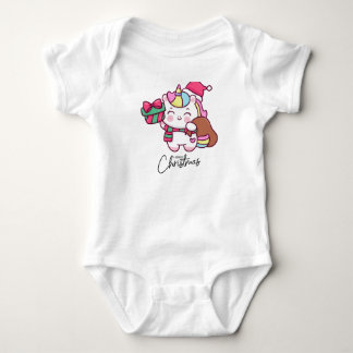 Unicorn design for Christmas Baby Bodysuit