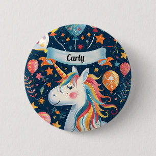 Unicorn design for kids 6 cm round badge