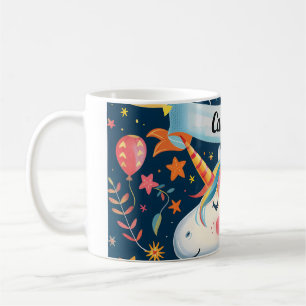 Unicorn design for kids coffee mug