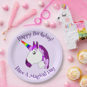 Unicorn Design Paper Plate