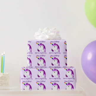 Unicorn Design Wrapping Paper