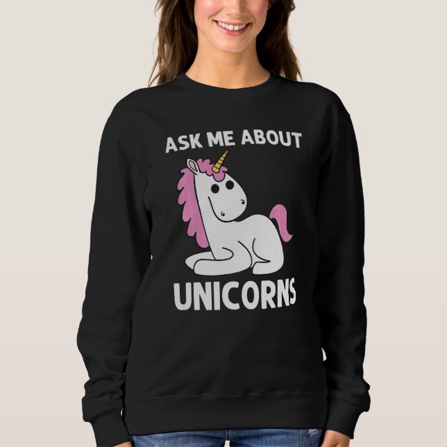 Unicorn Designs For Men Women Mythical Horse Sweatshirt (Front)
