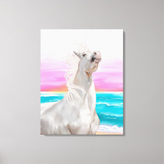 Unicorn Digital Oil Painting On Canvas