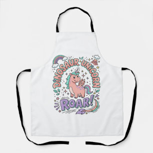Unicorn Dinosaur Unicorn Roar Retro Style T-Shirt Apron