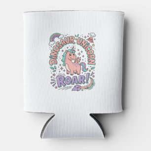 Unicorn Dinosaur Unicorn Roar Retro Style T-Shirt Can Cooler