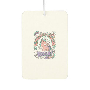 Unicorn Dinosaur Unicorn Roar Retro Style T-Shirt  Car Air Freshener