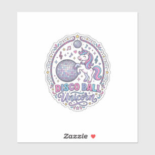 Unicorn Disco Ball Unicorn Playful Print on Demand