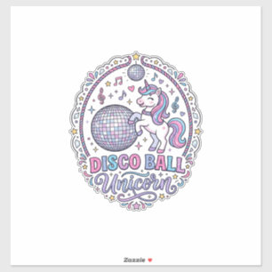Unicorn Disco Ball Unicorn Playful Print on Demand