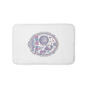 Unicorn Disco Ball Unicorn Playful Print on Demand Bath Mat