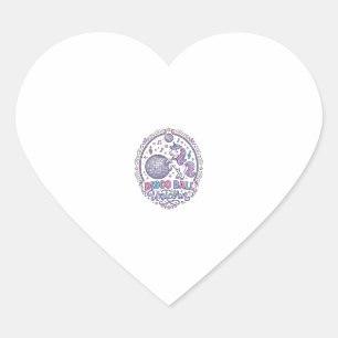 Unicorn Disco Ball Unicorn Playful Print on Demand Heart Sticker