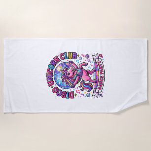 Unicorn Disco Unicorn Club Commercial Shirt Graphi Beach Towel