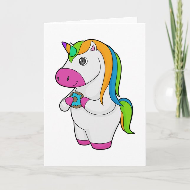 Unicorn Donut Card (Front)