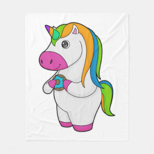 Unicorn Donut Fleece Blanket