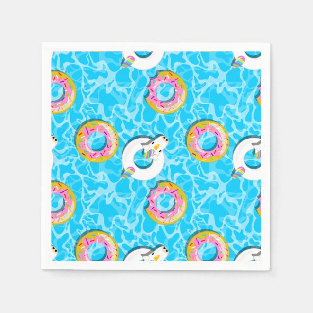 Unicorn & Donut Floaties Napkin (Front)