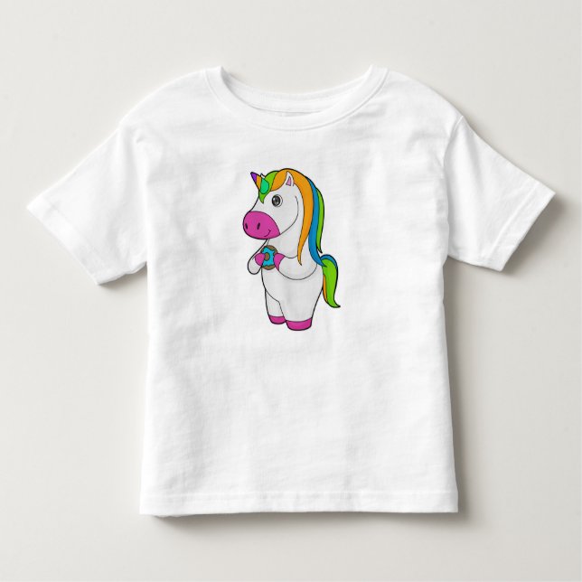 Unicorn Donut Toddler T-Shirt (Front)
