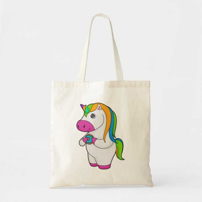 Unicorn Donut Tote Bag (Front)
