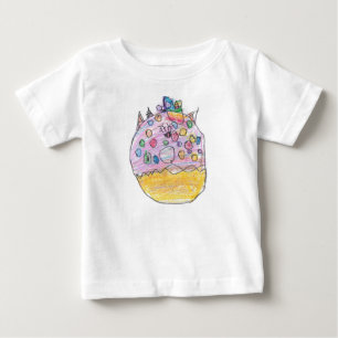 Unicorn Donut With Sprinkles Kid Artist Drawing Baby T-Shirt