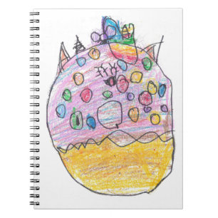 Unicorn Donut With Sprinkles Kid Artist Drawing Notebook