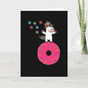 Unicorn Doughnut Dancing Star Dust Card
