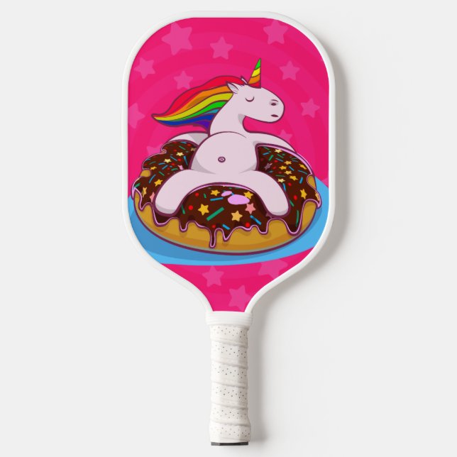 Unicorn Doughnut Pickleball Paddle (Front)