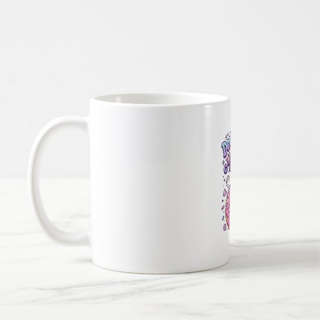 Unicorn Doughnut Touch My Magic Gift Idea Sticker  Coffee Mug (Left)