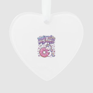 Unicorn Doughnut Touch My Magic Gift Idea Sticker Ornament