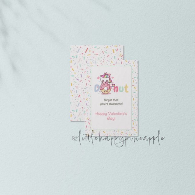 Unicorn Doughnut Valentine's Day Card (Creator Uploaded)