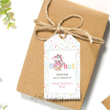 Unicorn Doughnut Valentine's Day Tag