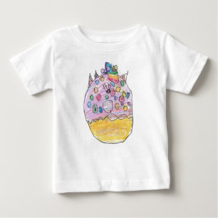 Unicorn Doughnut With Sprinkles Kid Artist Drawing Baby T-Shirt