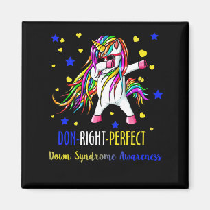 Unicorn Down Right Perfect Shirt Down Syndrome Magnet