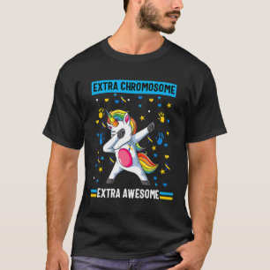 Unicorn Down Syndrome Awareness Extra Chromosome E T-Shirt