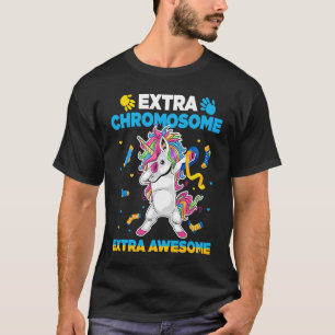 Unicorn Down syndrome awareness extra chromosome e T-Shirt