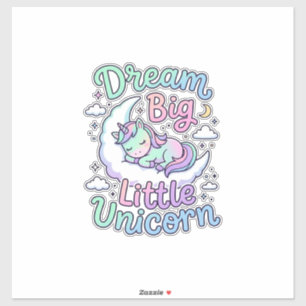 Unicorn Dream Big Little Unicorn Gift Idea Vector 
