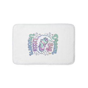 Unicorn Dream Big Little Unicorn Gift Idea Vector Bath Mat