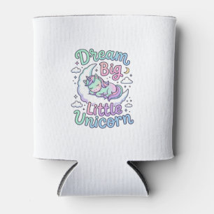 Unicorn Dream Big Little Unicorn Gift Idea Vector Can Cooler