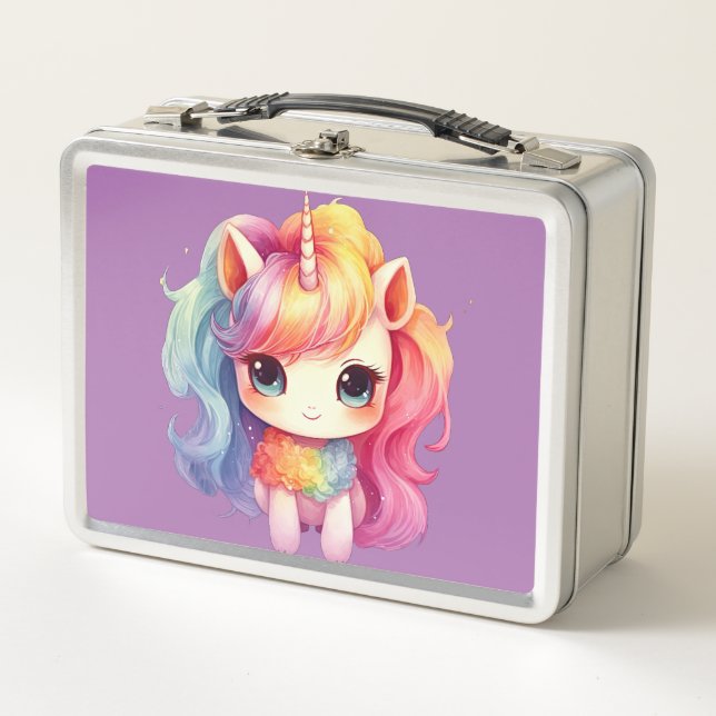 Unicorn Dreams: Back-to-School  Metal Lunch Box (Front)