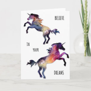 Unicorn Dreams Blank Greeting Card