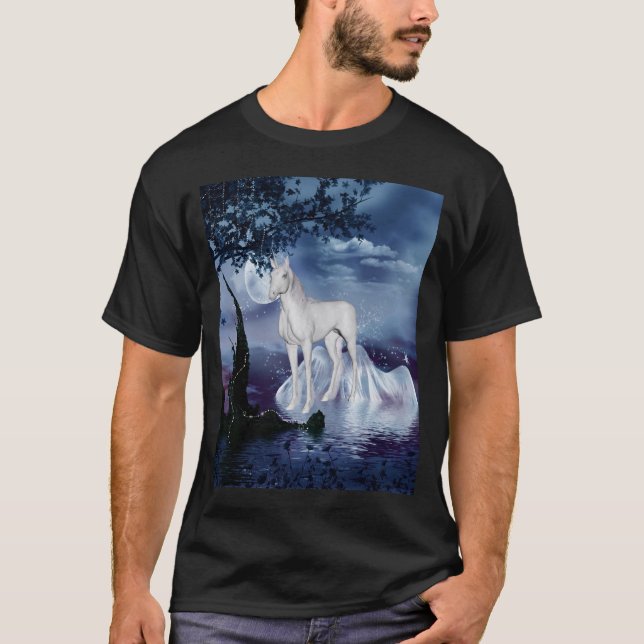 Unicorn Dreams Purple Flowered Mane 1 T-Shirt (Front)