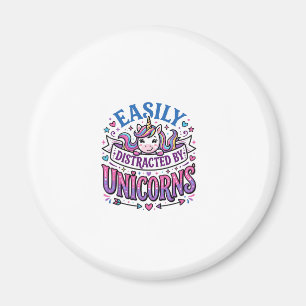 Unicorn Easily Distracted by Unicorns Commercial C Magnet