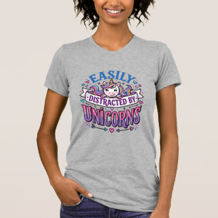 Unicorn Easily Distracted by Unicorns Commercial C T-Shirt