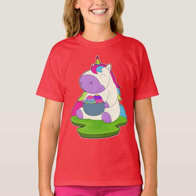 Unicorn Easter Easter eggs T-Shirt (Front)