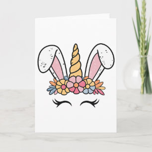 Unicorn Easter Head Card